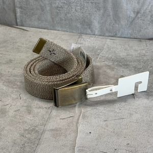 Sun+Stone Men's Khaki Stretch Webbing Clamp Belt SZ XL 42-44